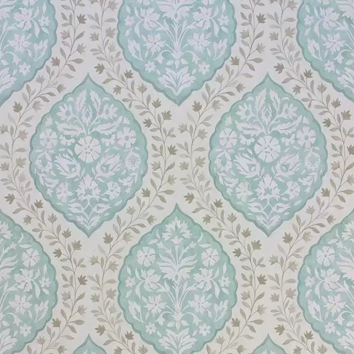 Marguerite Damask 05 - Blue Wallcovering (main)