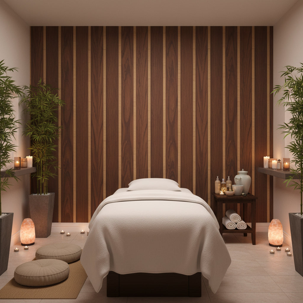 Biscay Bay Rustic Stripe Wood Grain | Hollywood Wallcoverings view 4