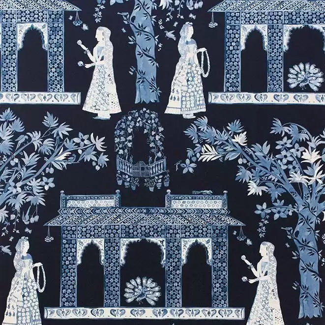 Pavilion Garden 01 - Midnight Blue Wallcovering (main)