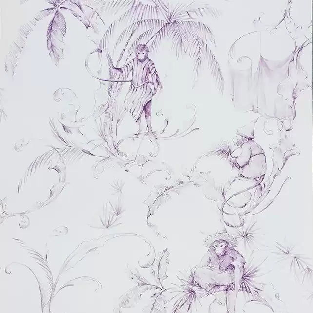 Barbary Toile 01 - Off-White Wallcovering (main)