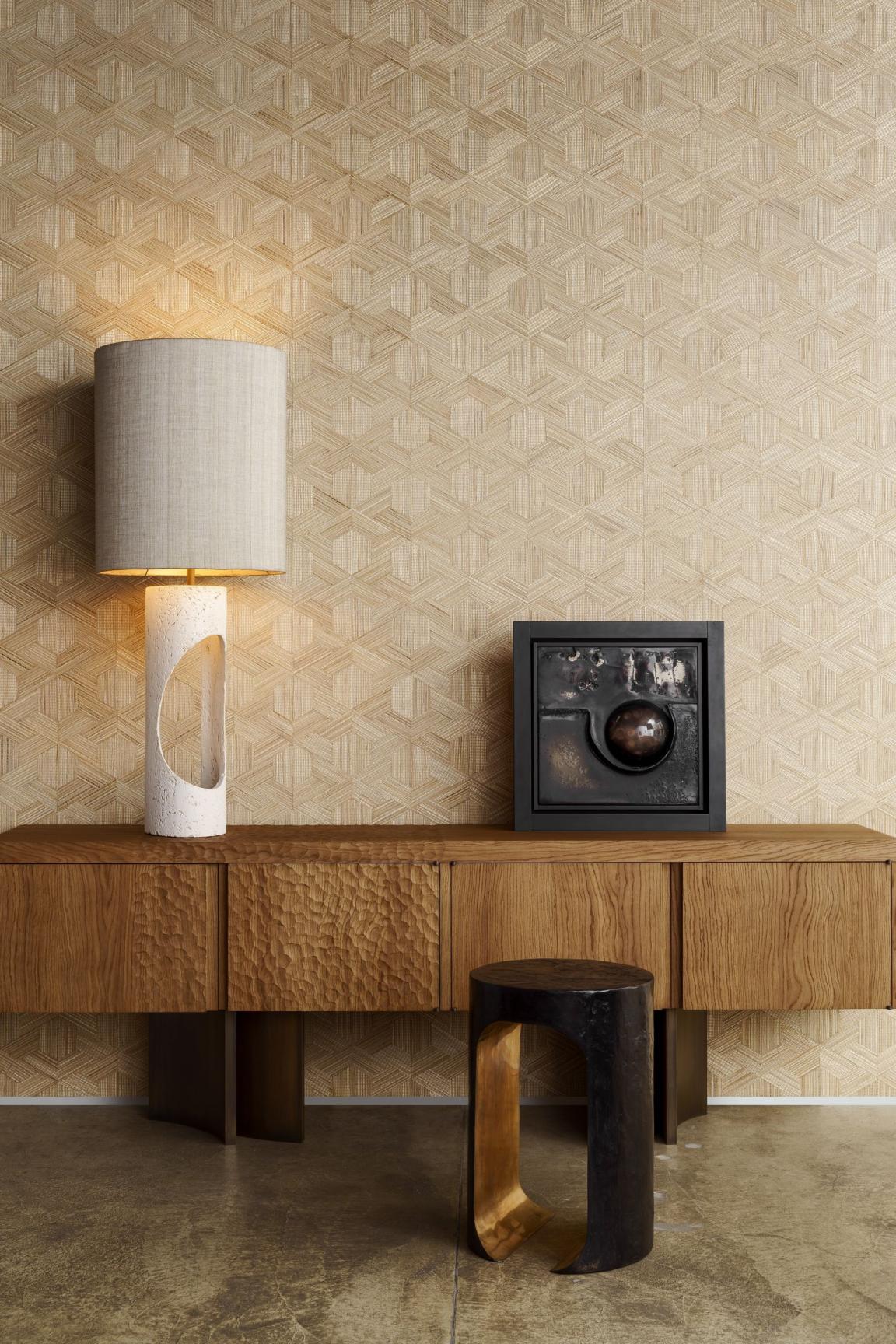 Shubert Faux Rice Paper Durable | Hollywood Wallcoverings view 4