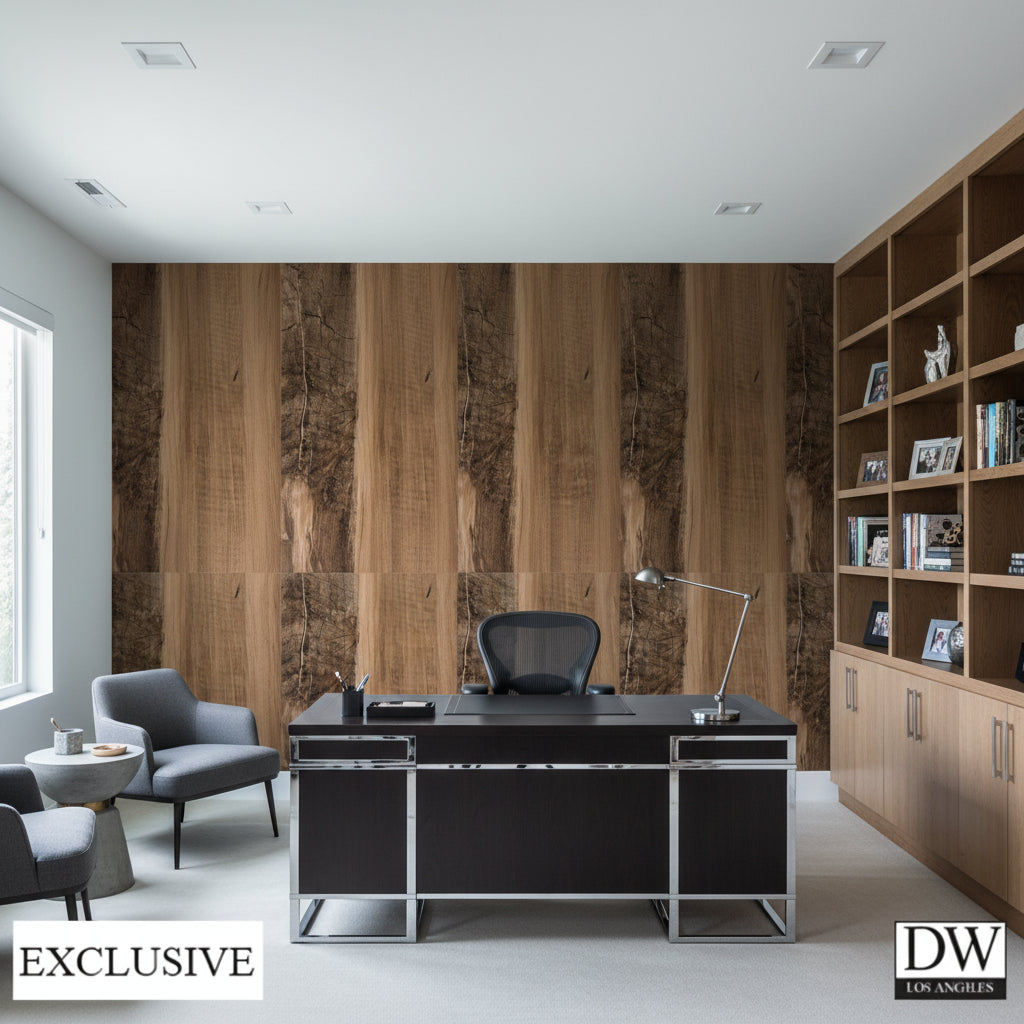 Biscay Bay Rustic Cherry Wood Grain | Hollywood Wallcoverings view 3