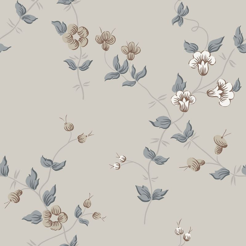 Maria indigo blue sample Wallcovering (main)