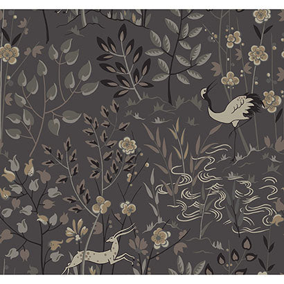 Bodega Charcoal Wallcovering (main)