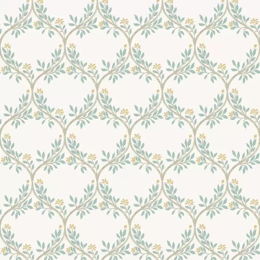 Arber Lattice Trellis 03 - Blue Wallcovering (main)