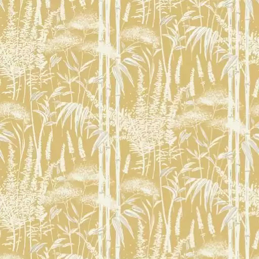 Poiteau Bamboo Ferns 02 - White Wallcovering (main)