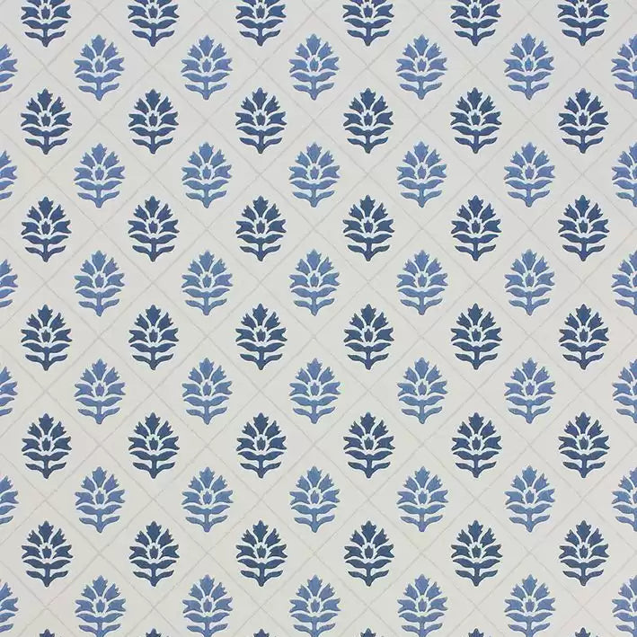 Camille 01 - Blue Wallcovering (main)