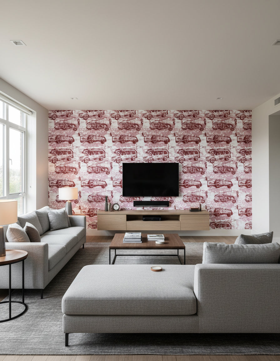 Route 66 Car Wallcovering view 2