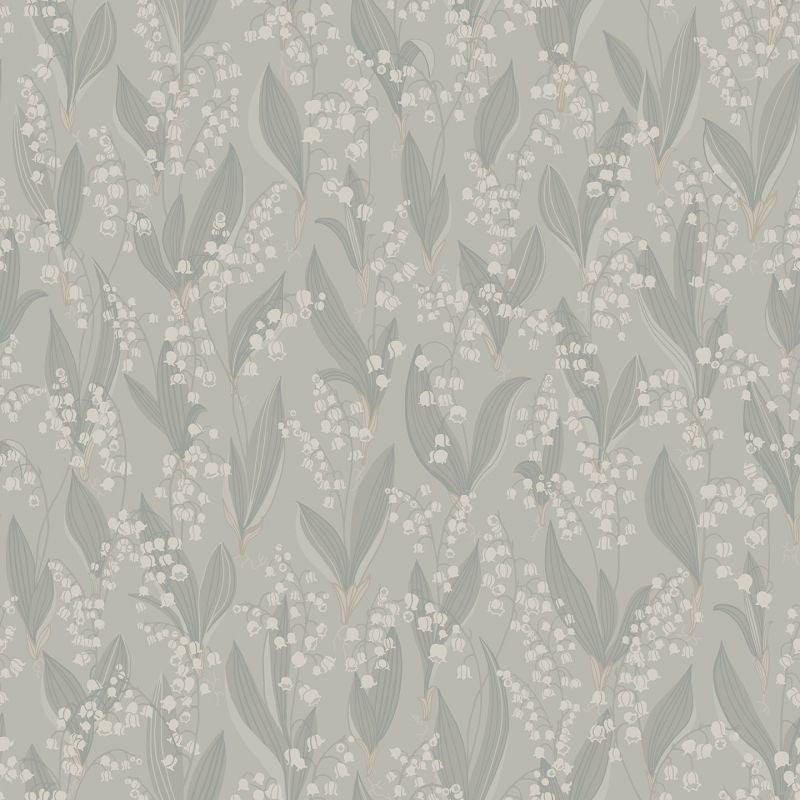 Liljekonvalj sage green sample Wallcovering (main)