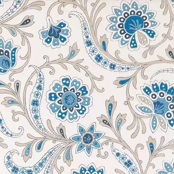 Baville 05 - Blue Wallcovering (main)