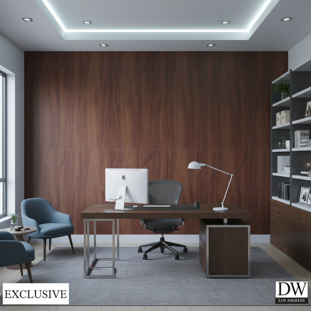 Biscay Bay Wide Mahogany Wood Grain | Hollywood Wallcoverings view 3