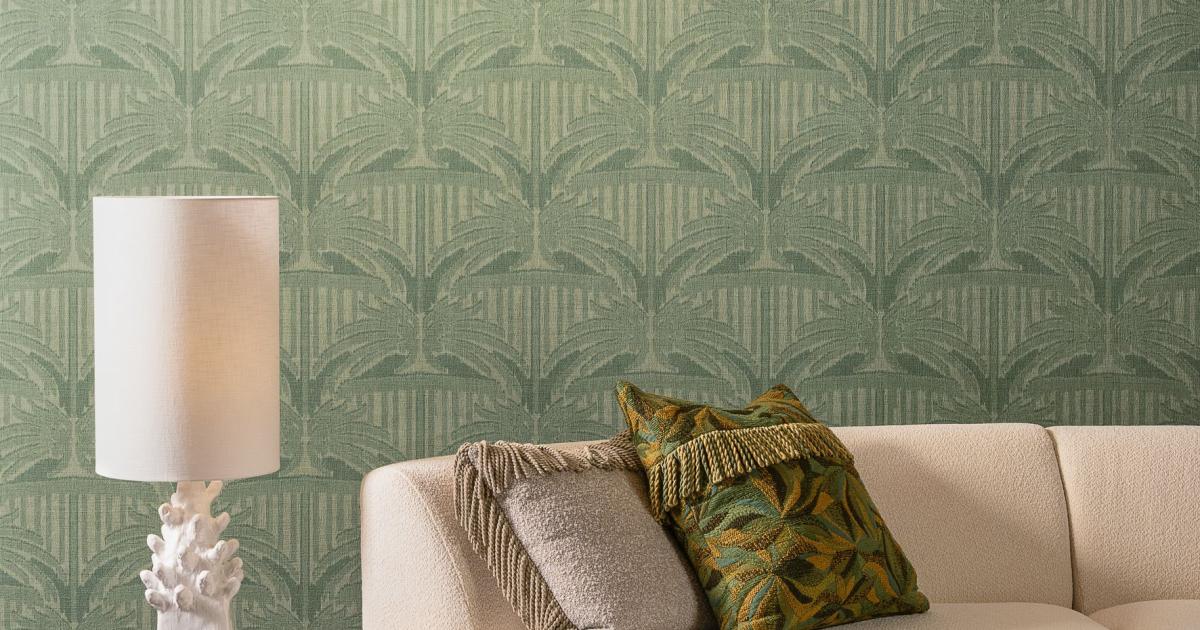 Agra Okra Wallcovering view 2