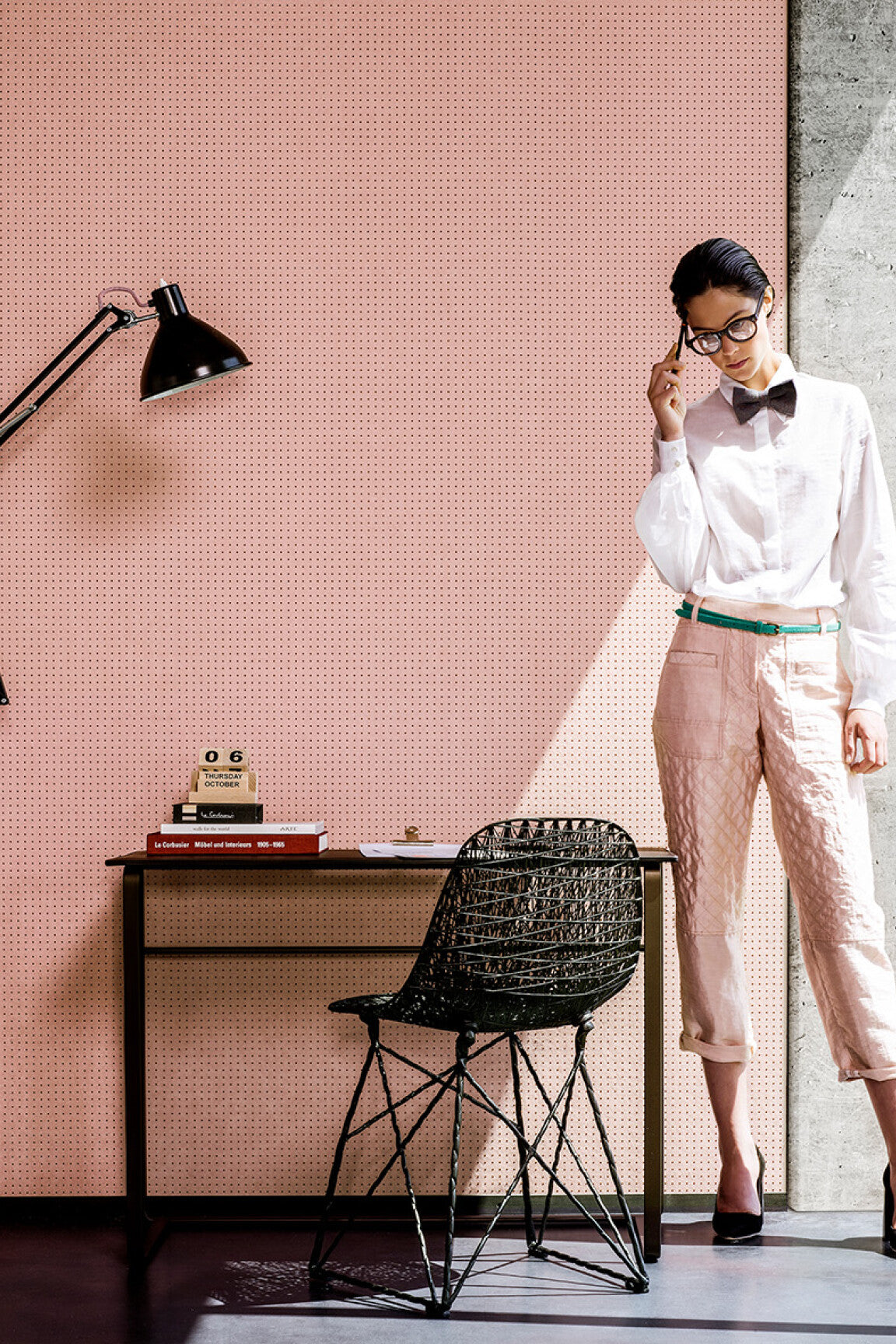 Luxe Falcon - Beige Commercial Wallcovering view 4