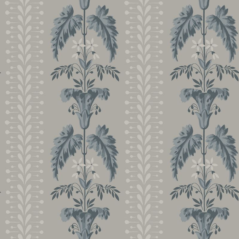 Sophie indigo blue sample Wallcovering (main)