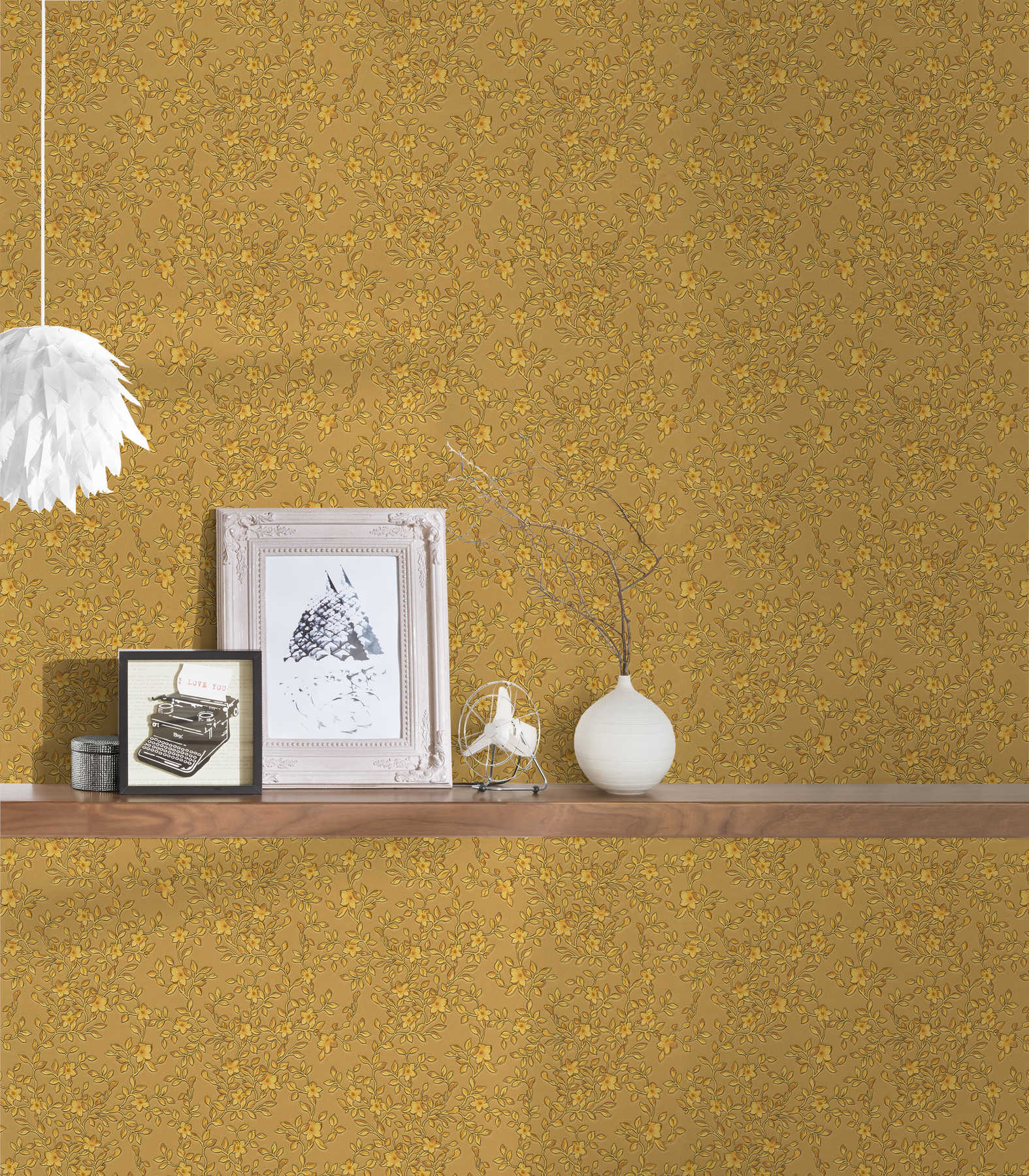 Golden Floral Wallcovering (main)