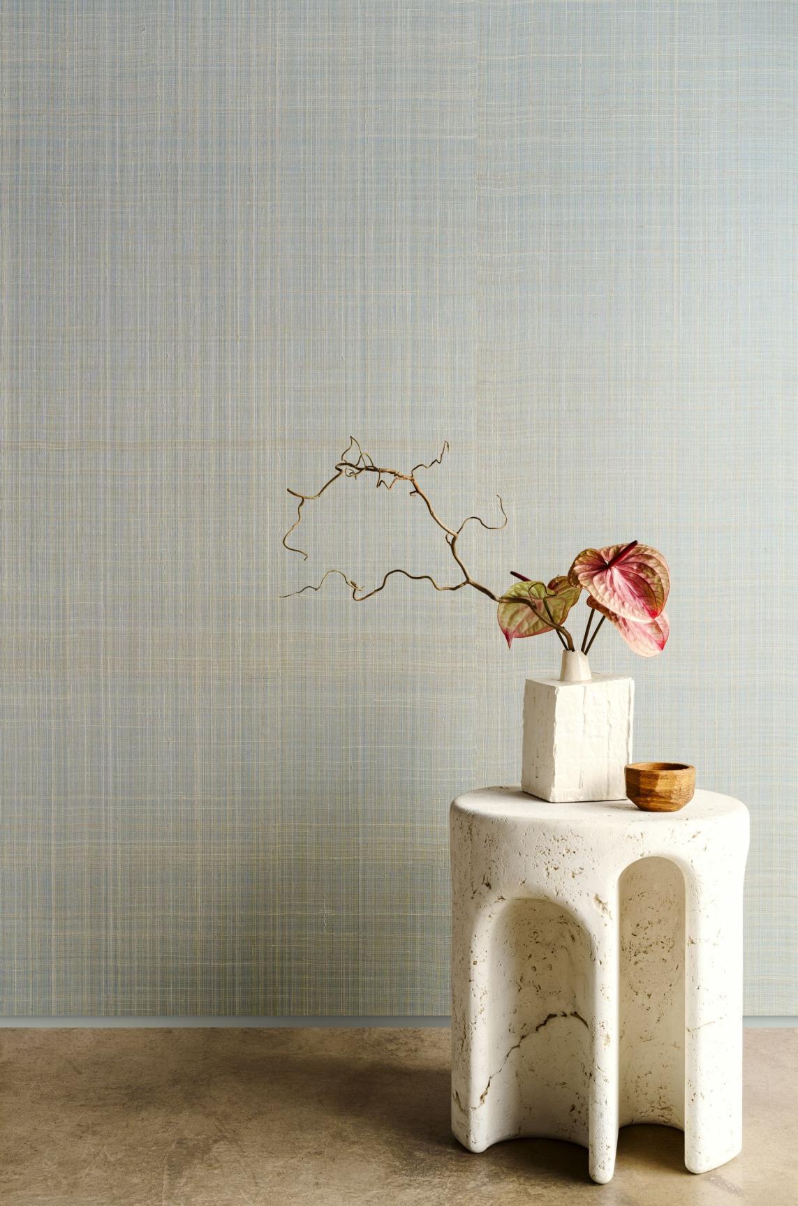 Rivington Rice Paper Durable Vinyl | Hollywood Wallcoverings view 3