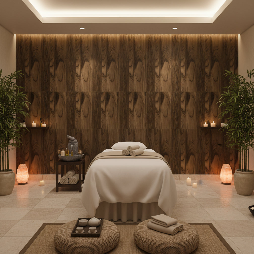 Biscay Bay Coffee Wood Grain | Hollywood Wallcoverings view 4