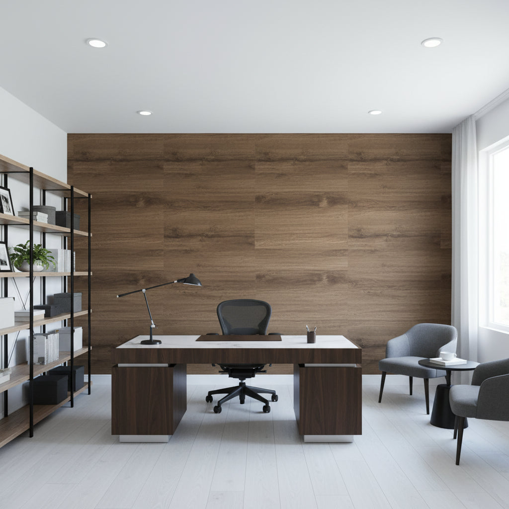 Biscay Bay Hickory Wood Grain | Hollywood Wallcoverings view 3