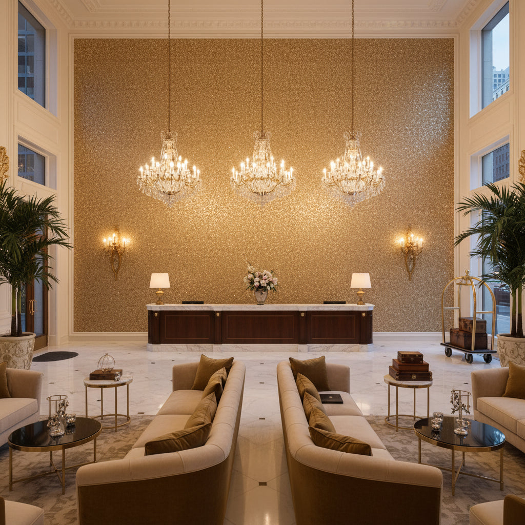 Moroccan Gold Mica | Hollywood Wallcoverings view 3