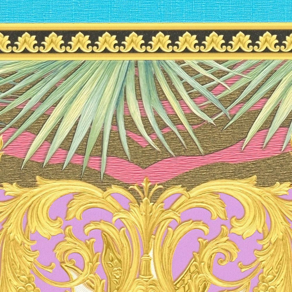 Jungle Colorful Gold Wallcovering (main)