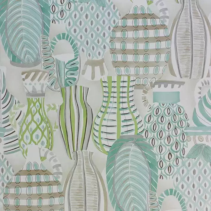 Collioure 03 - Aqua Green Wallcovering (main)