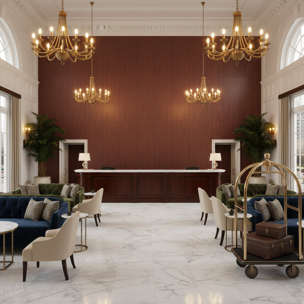 Biscay Bay Thin Mahogany Wood Grain | Hollywood Wallcoverings (main)