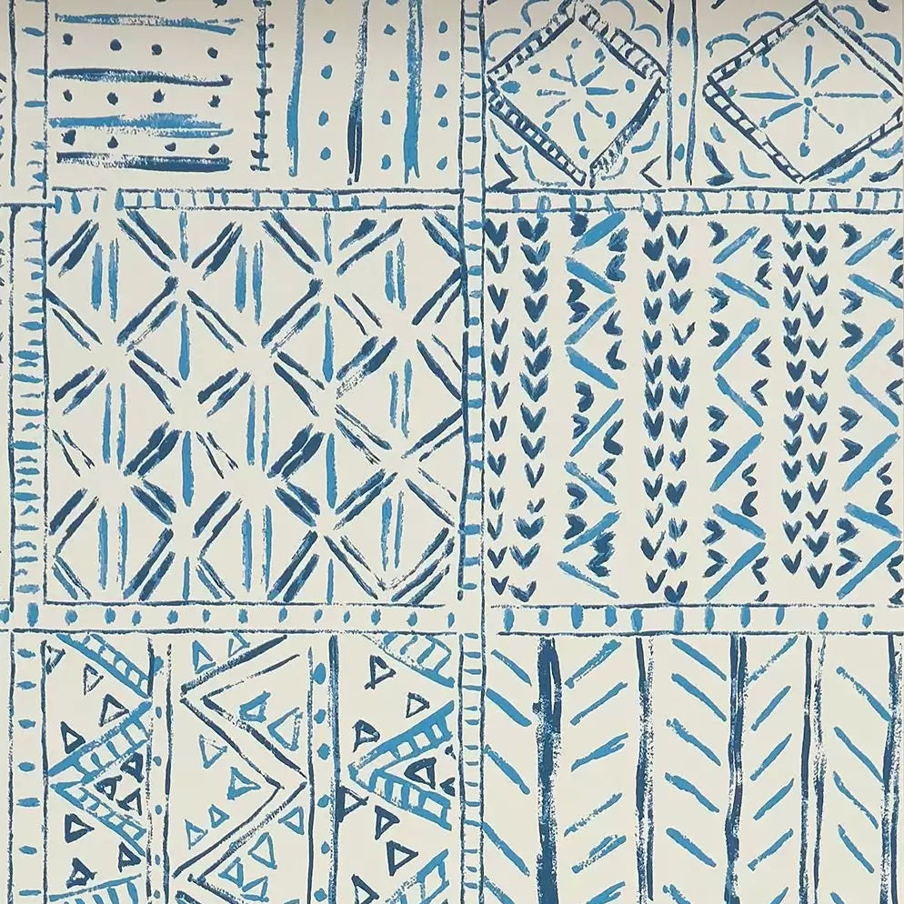 Cloisters 04 - Blue Wallcovering (main)