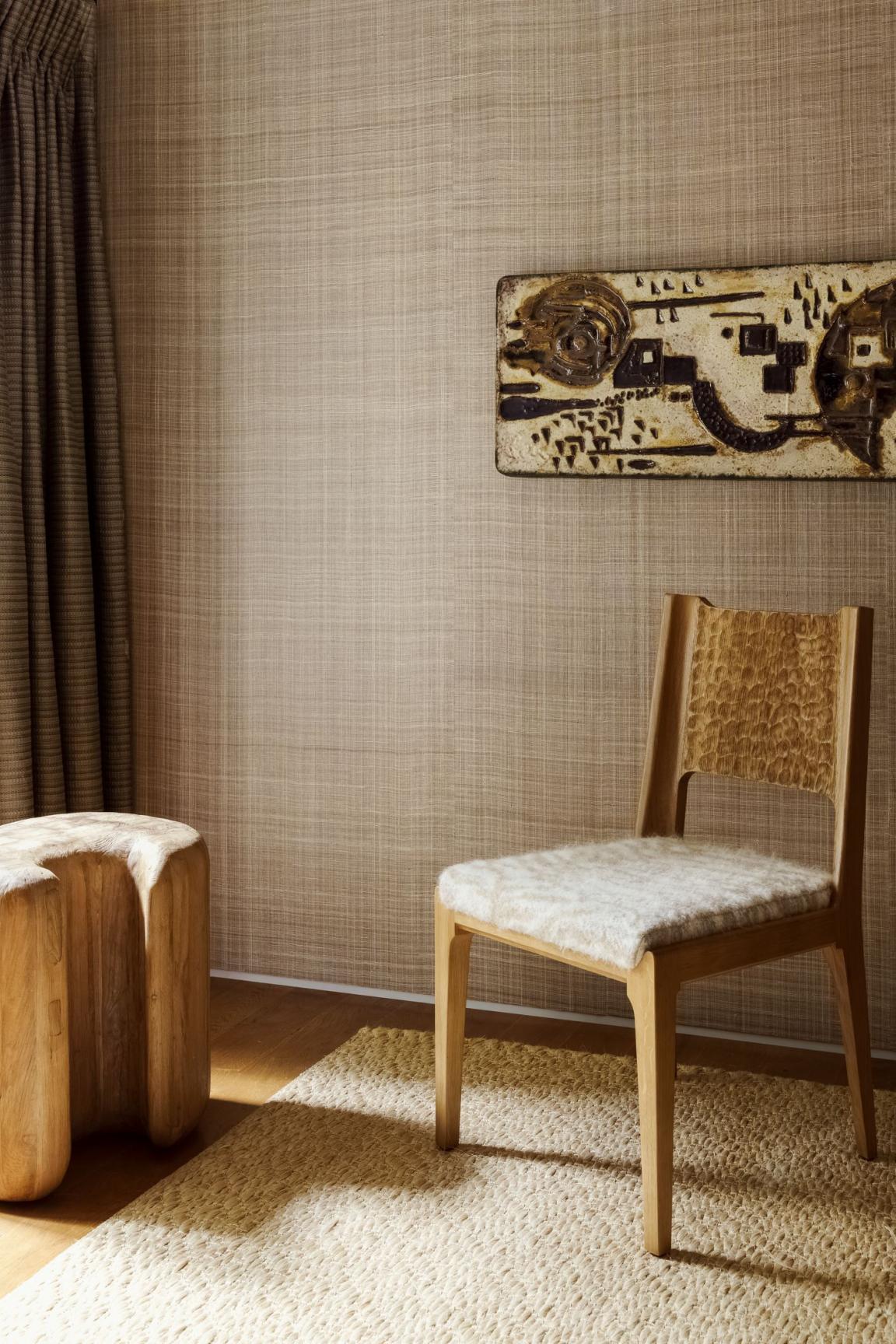 Rivington Rice Paper Durable Vinyl | Hollywood Wallcoverings view 3