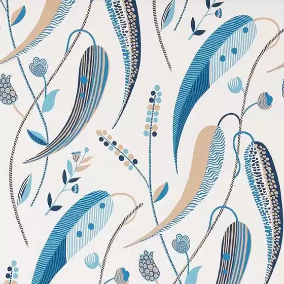 Colbert 05 - Cerulean Blue Wallcovering (main)