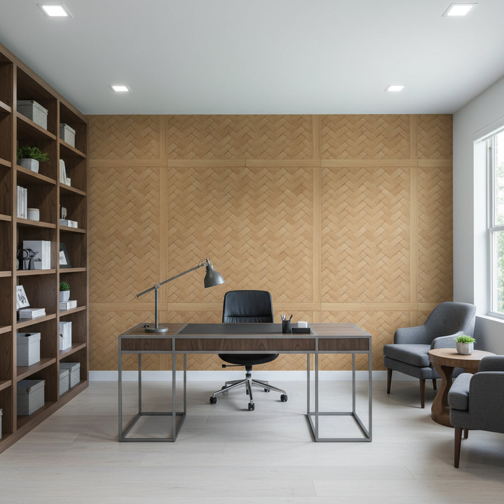 Moroccan Wooden Basketweave | Hollywood Wallcoverings view 4