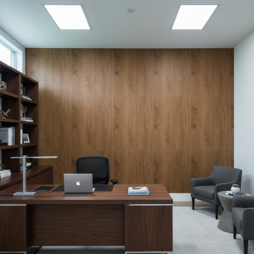 Biscay Bay Chocolate Wood Grain | Hollywood Wallcoverings view 4