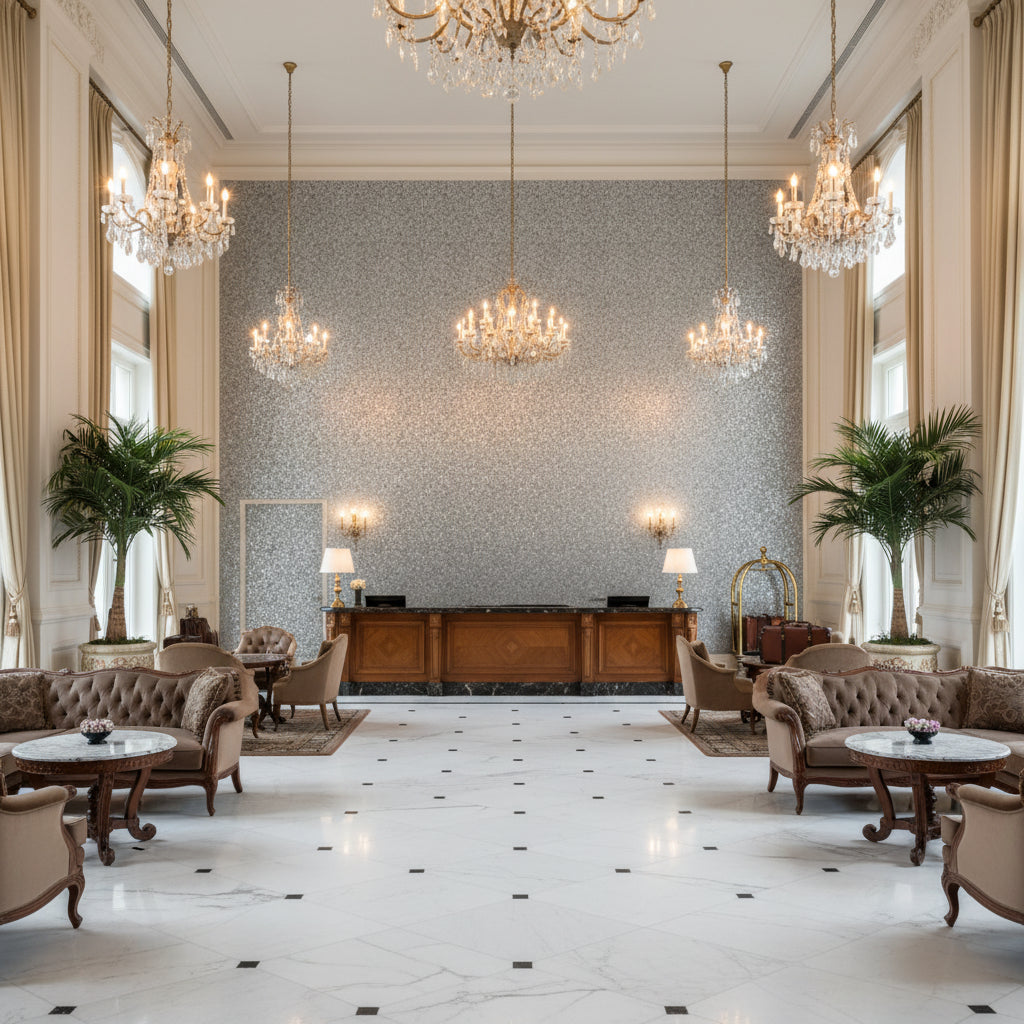 Moroccan Silver Mica | Hollywood Wallcoverings view 3