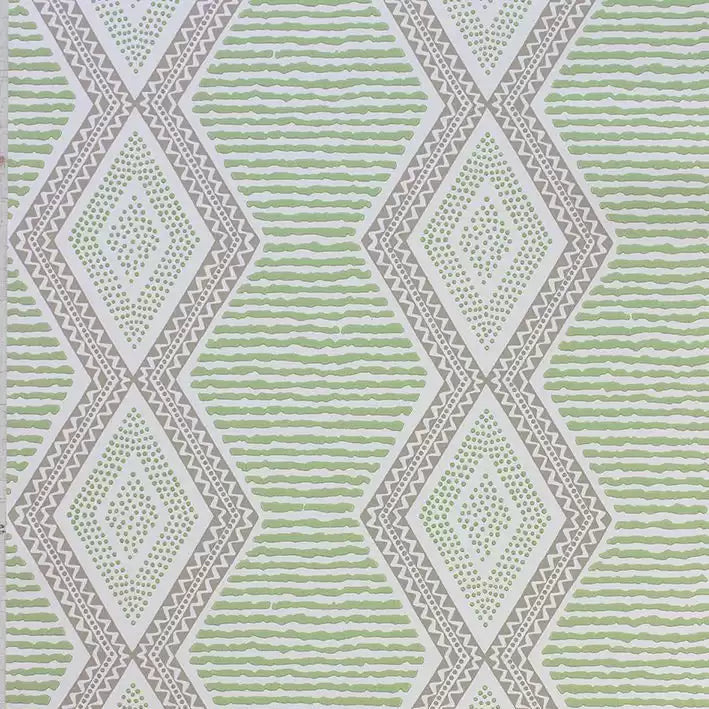 Belle Ile Stripe 03 - Celadon Green Wallcovering (main)
