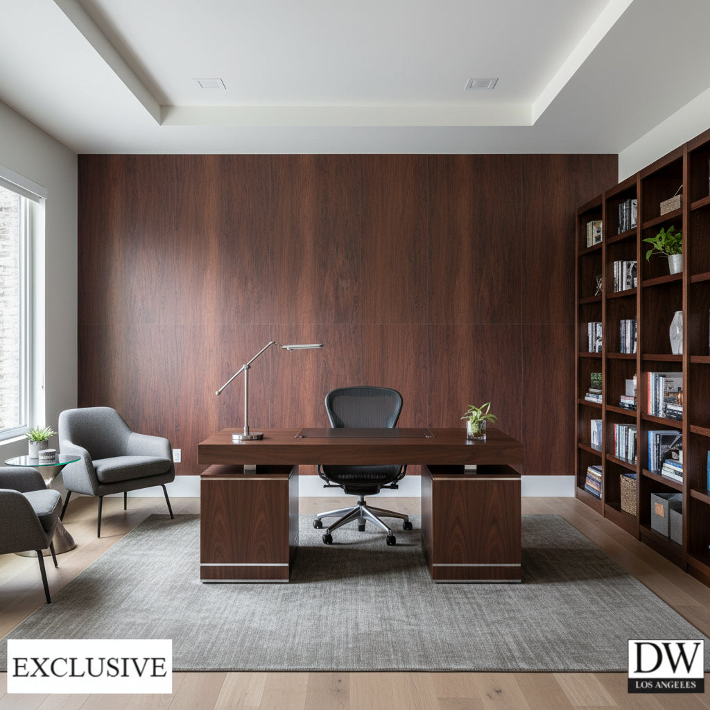 Biscay Bay Warm Mahogany Wood Grain | Hollywood Wallcoverings view 3