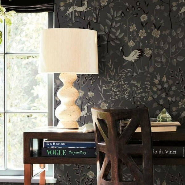Bodega Charcoal Wallcovering view 3