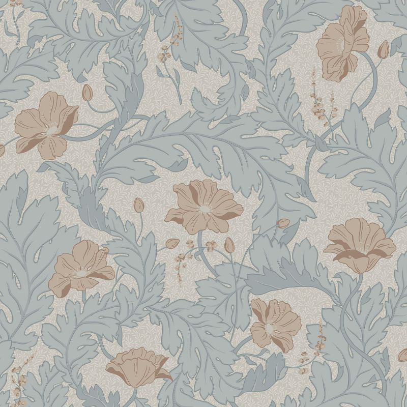 Charlotta sky blue sample Wallcovering (main)
