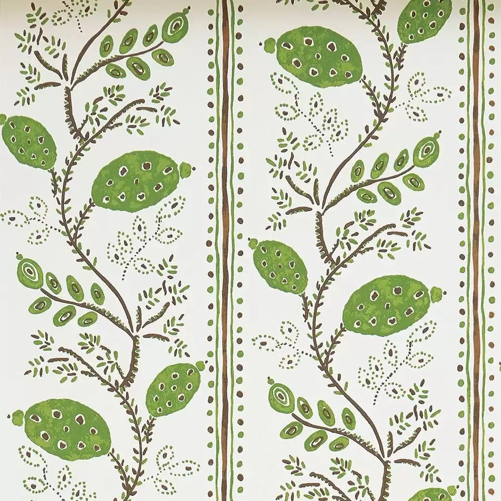 Pomegranate Trail 03 - Green Wallcovering (main)