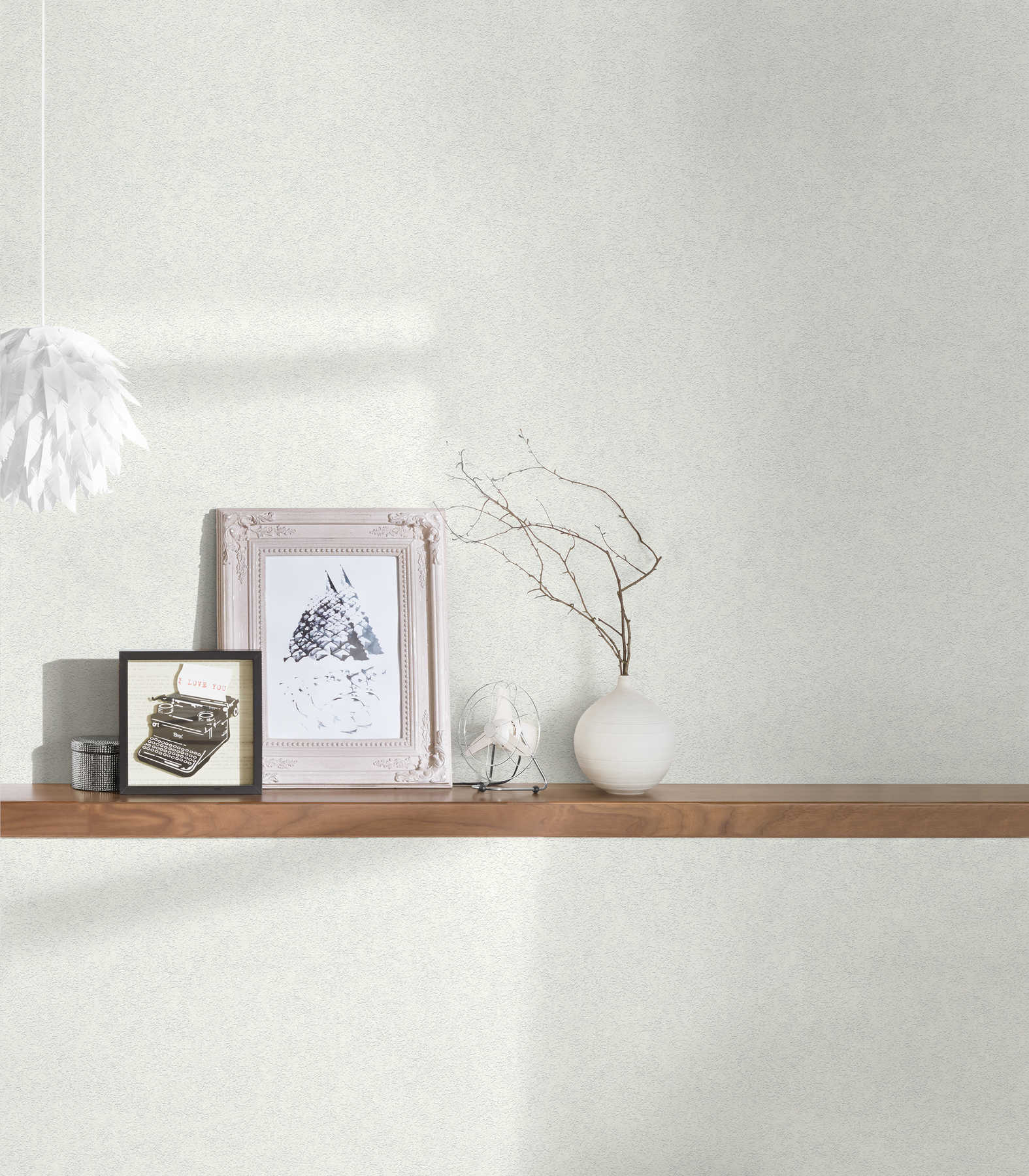 Plaster Texture White Wallcovering (main)