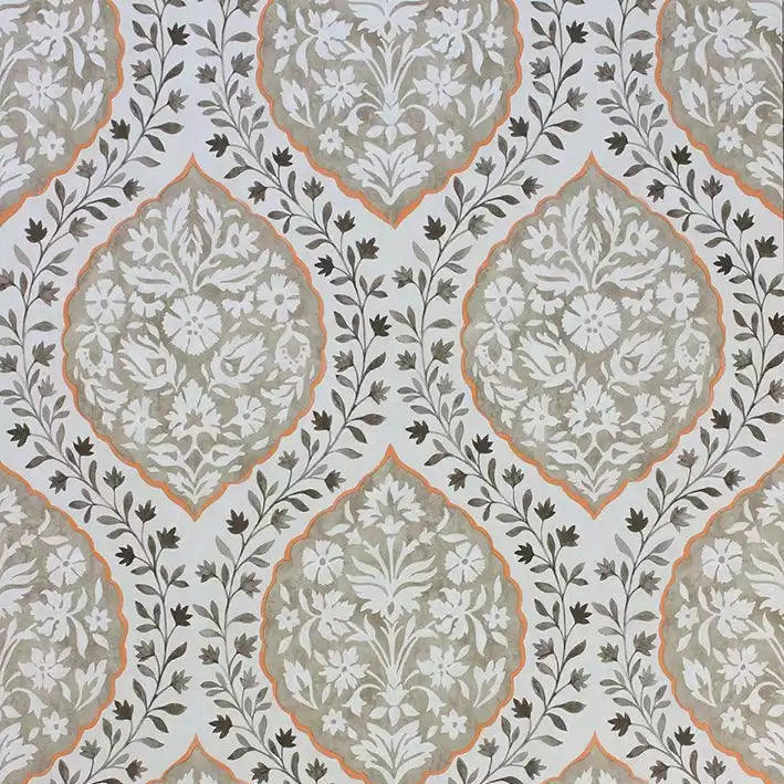 Marguerite Damask 04 - Brown Wallcovering (main)