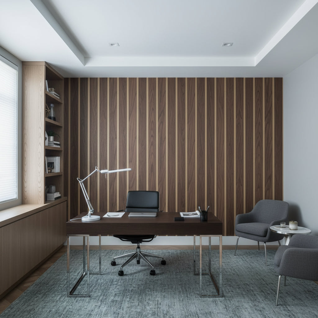 Biscay Bay Rustic Stripe Wood Grain | Hollywood Wallcoverings view 3