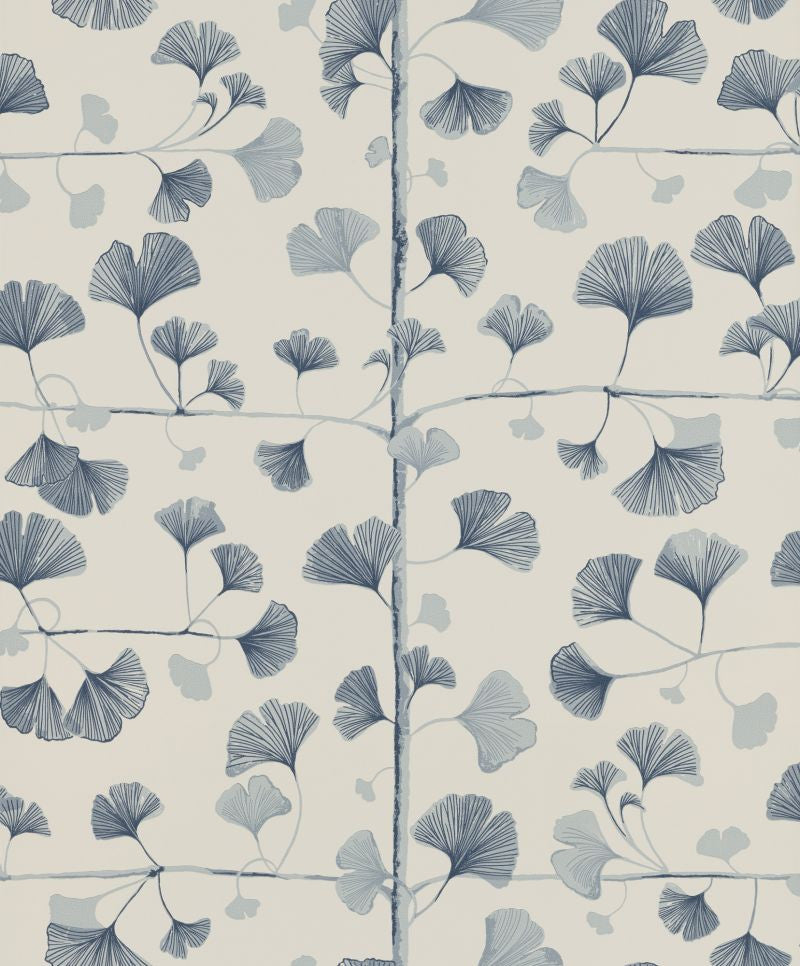 Ginkgo blue Sample Wallcovering (main)
