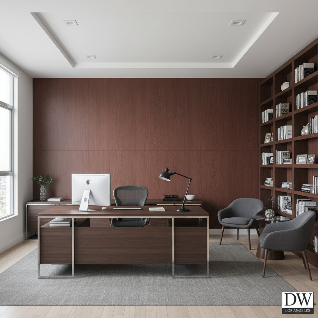 Biscay Bay Thin Mahogany Wood Grain | Hollywood Wallcoverings view 3