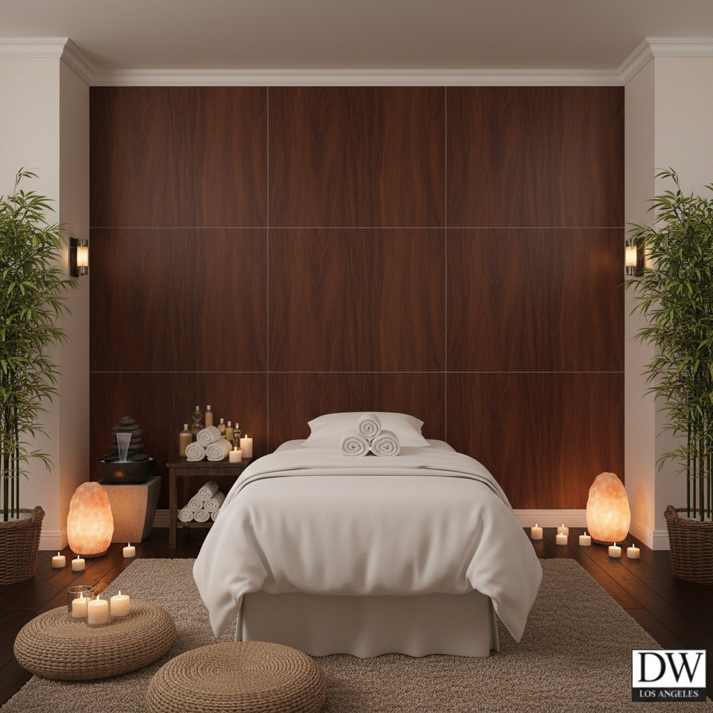 Biscay Bay Wide Mahogany Wood Grain | Hollywood Wallcoverings view 4