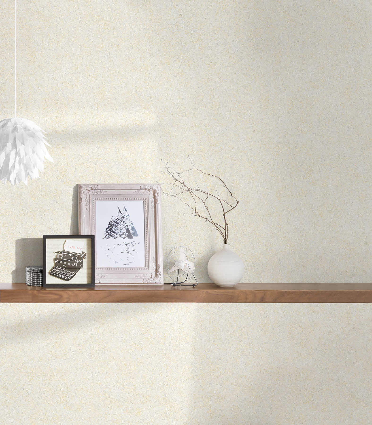 Plaster Texture Cream White Wallcovering (main)